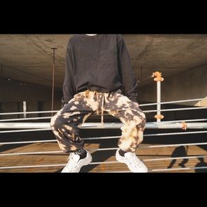 Vintage bleached tie-dyed Nike sweat pants